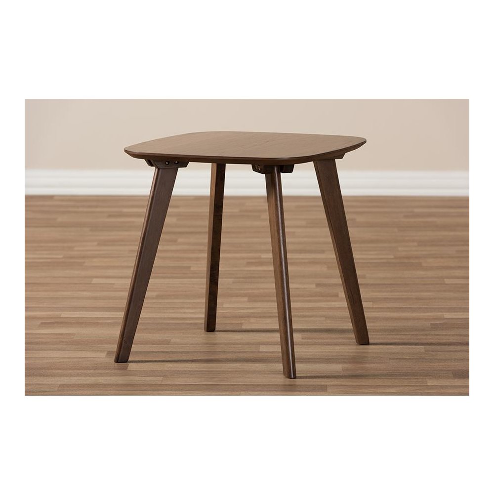 Baxton Studio Dahlia Mid-Century Modern Walnut Wood End Table. Picture 6