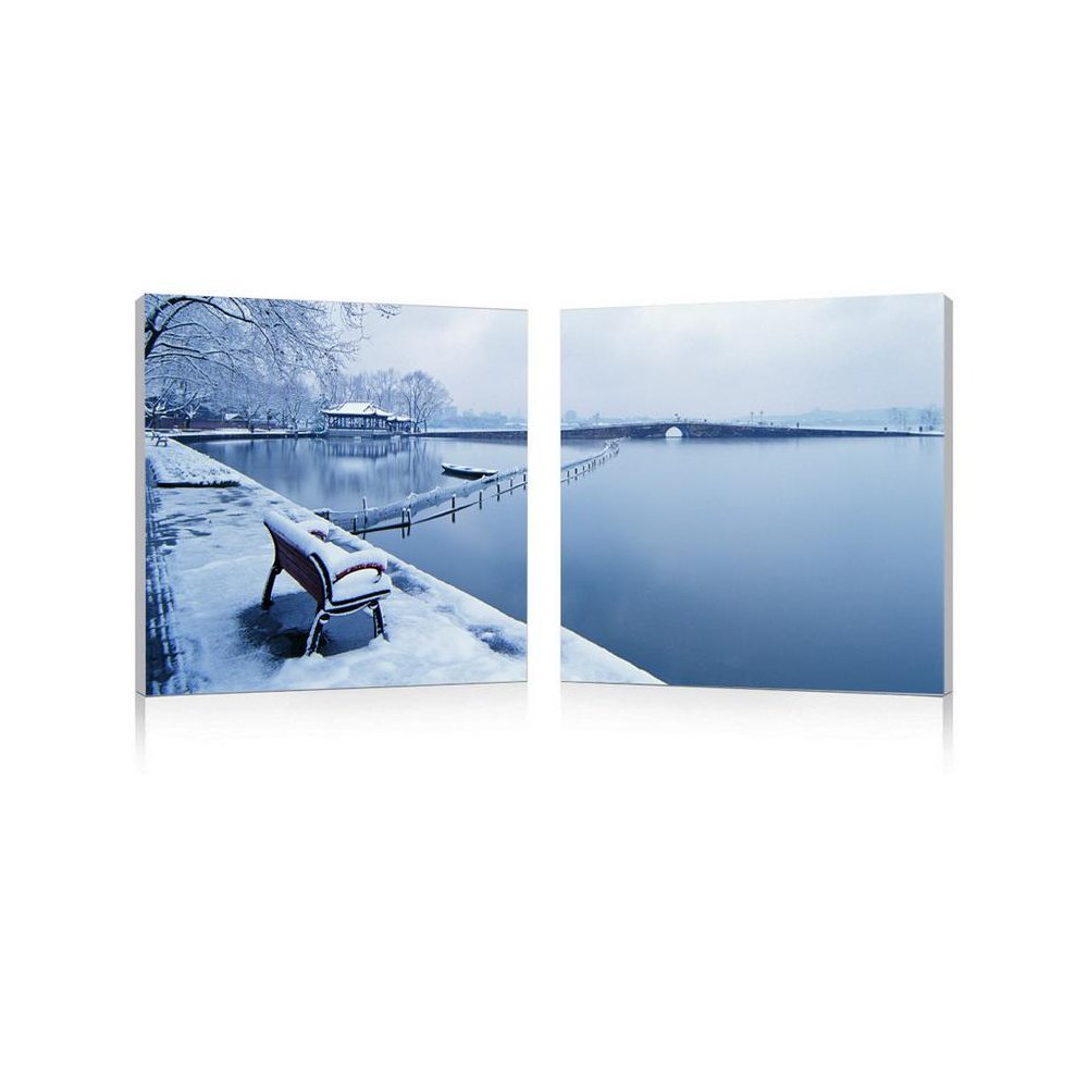Wintry Wonder Mounted Photography Print Diptych Multi. Picture 1