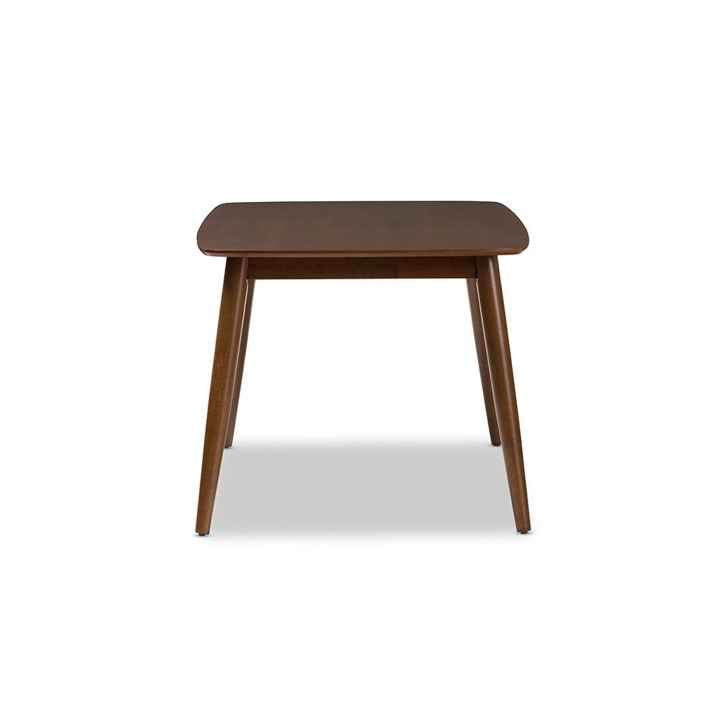 Flora Mid-Century Modern "Oak" Medium Brown Finishing Wood Dining Table. Picture 3