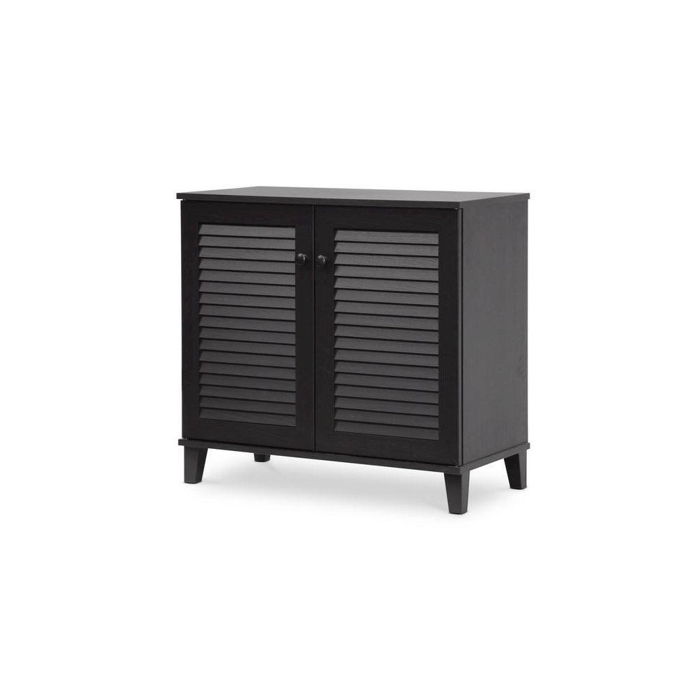 Baxton Studio Coolidge Espresso Shoe-Storage Cabinet. Picture 1