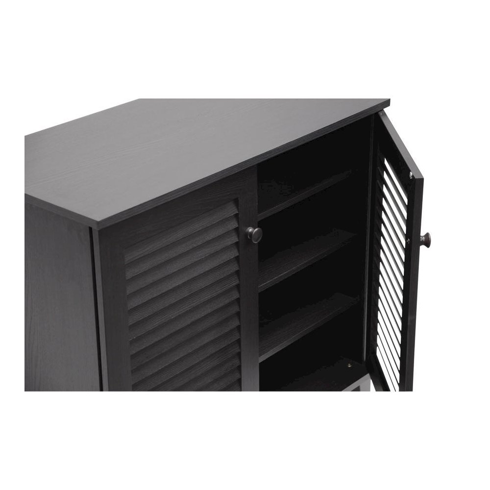 Baxton Studio Coolidge Espresso Shoe-Storage Cabinet. Picture 4
