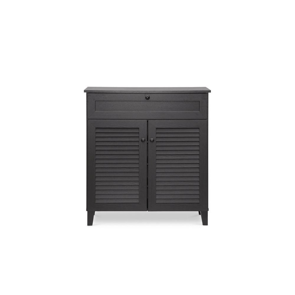 Baxton Studio Calvin Espresso Shoe-Storage Cabinet. Picture 4