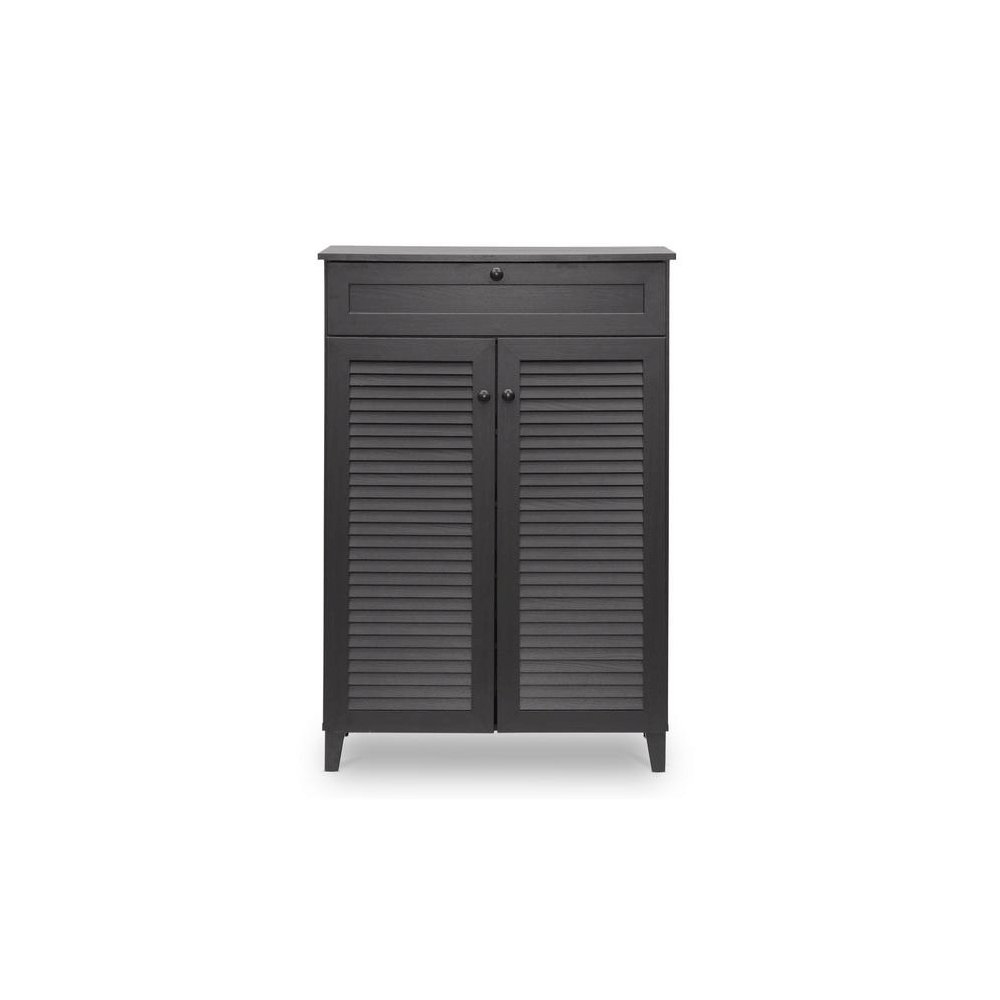 Baxton Studio Harding Espresso Shoe-Storage Cabinet. Picture 4