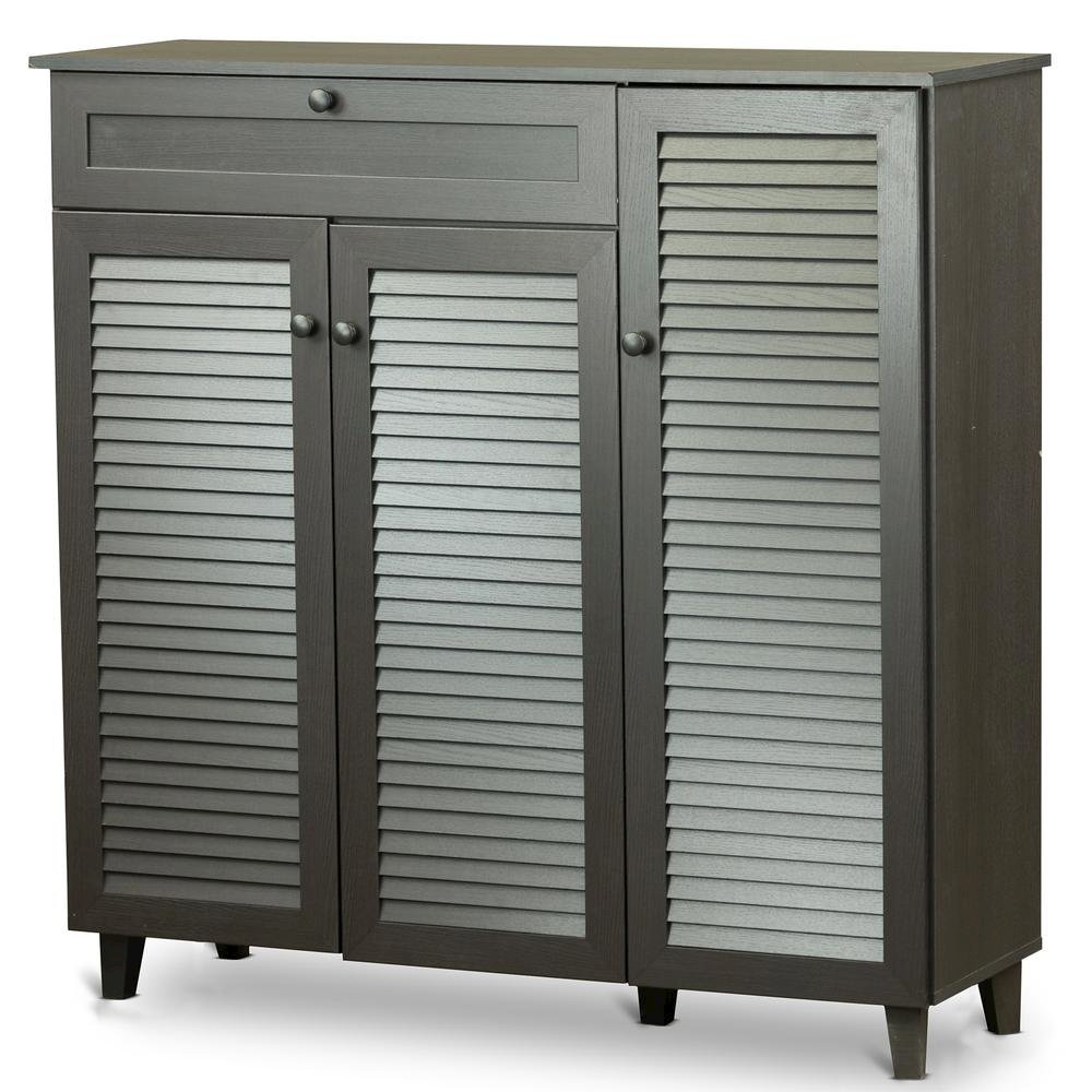 Baxton Studio Pocillo Wood Shoe Storage Cabinet. Picture 8