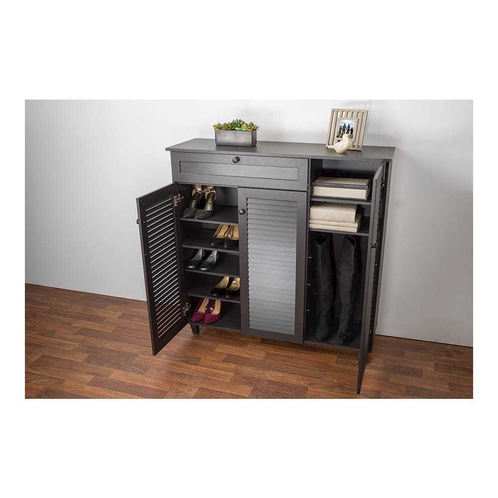 Baxton Studio Pocillo Wood Shoe Storage Cabinet. Picture 1