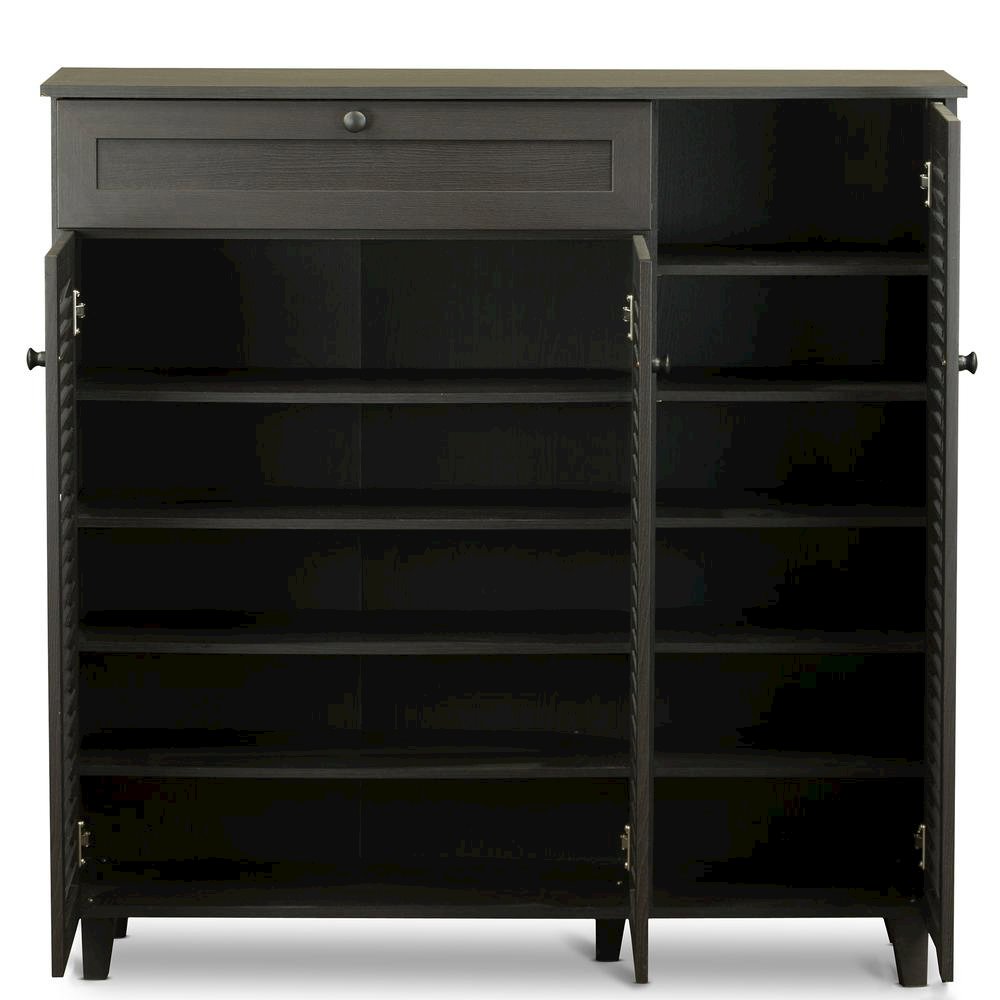 Baxton Studio Pocillo Wood Shoe Storage Cabinet. Picture 3
