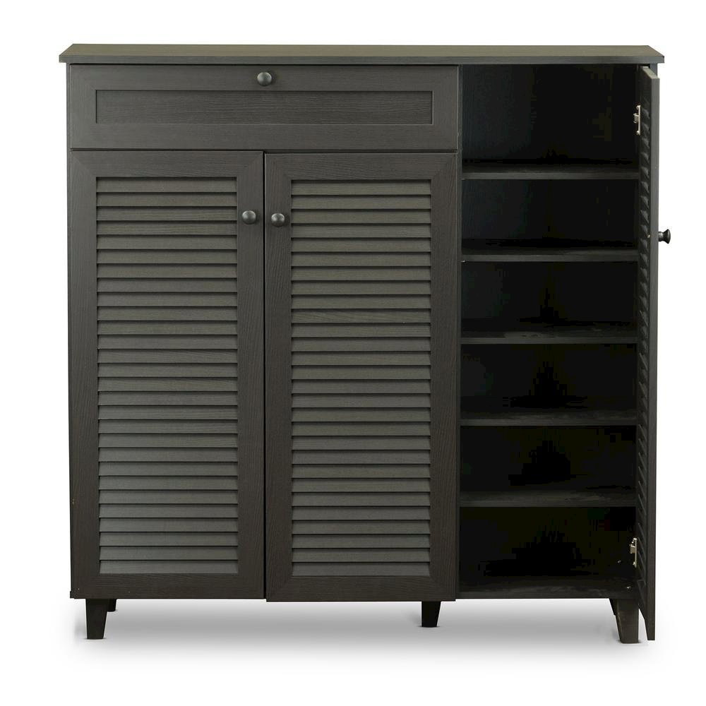 Baxton Studio Pocillo Wood Shoe Storage Cabinet. Picture 5