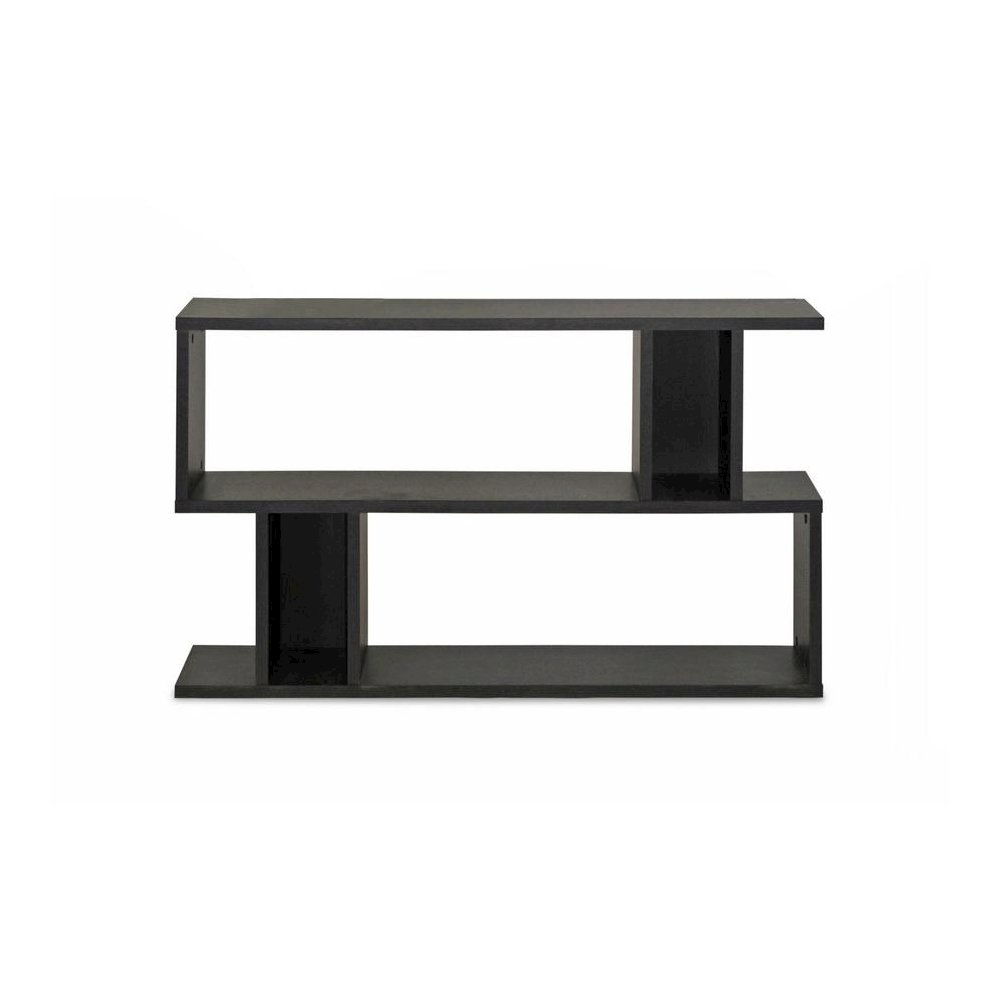 Baxton Studio Goodwin 2-Level Dark Brown Modern Bookshelf. Picture 3