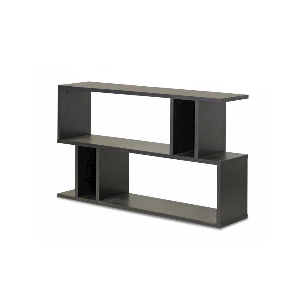 Baxton Studio Goodwin 2-Level Dark Brown Modern Bookshelf. Picture 1