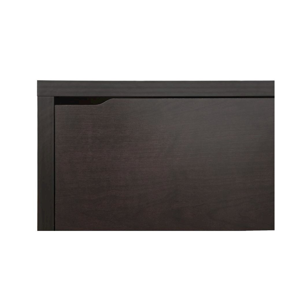 Baxton Studio Simms Dark Brown Modern Shoe Cabinet. Picture 2