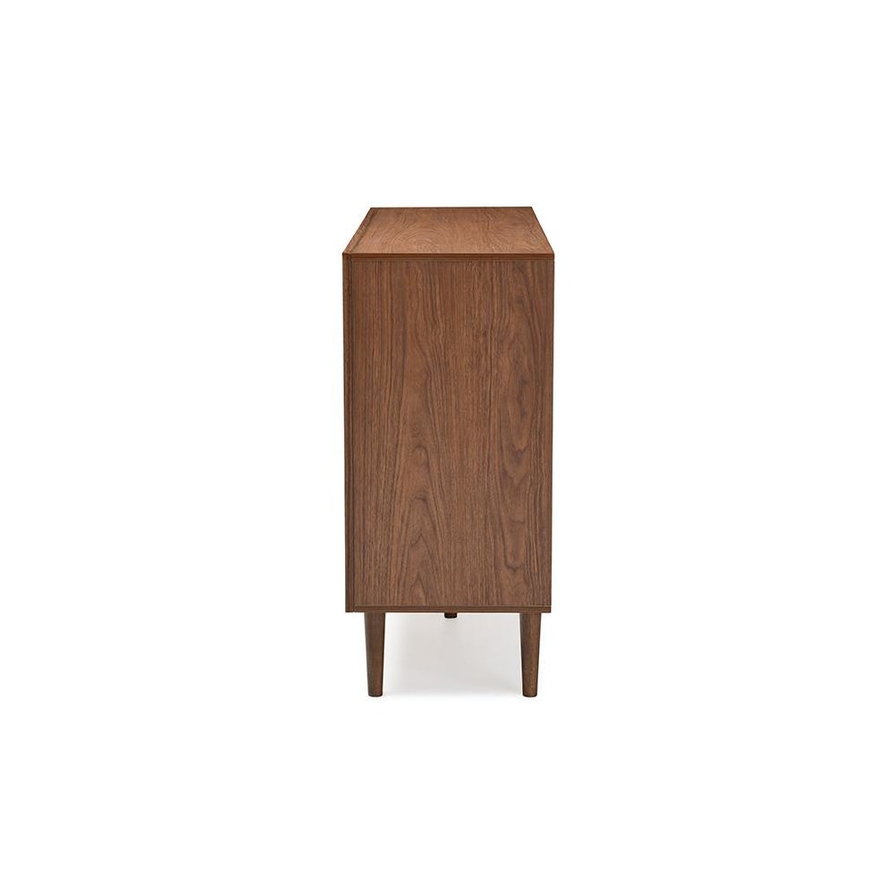 Scandinavian Style White and Walnut Wood 6-drawer Storage Dresser. Picture 3