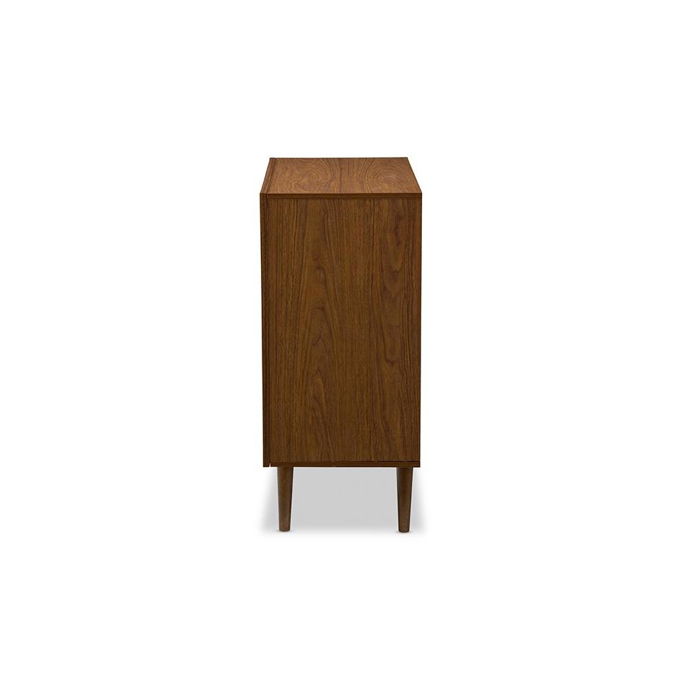 Scandinavian Style White and Walnut Wood 3-drawer Chest. Picture 2