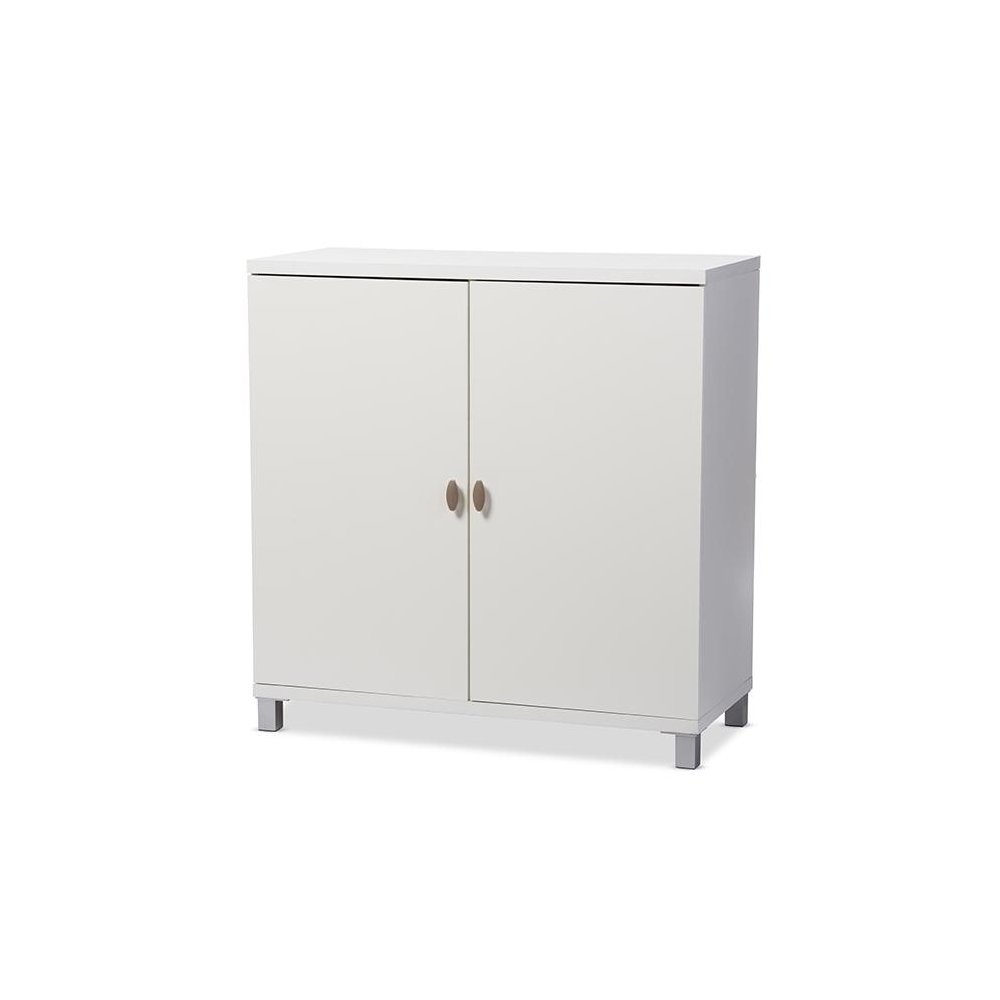 White Wood Entryway Handbags or School Bags Storage Sideboard Cabinet. Picture 1