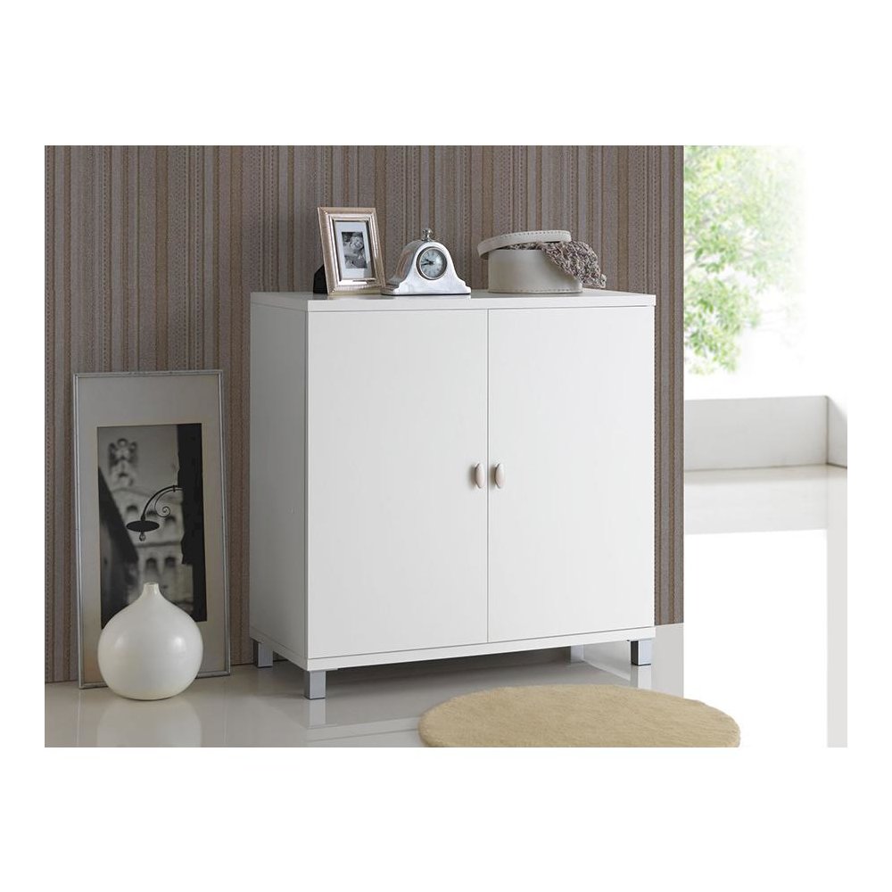 White Wood Entryway Handbags or School Bags Storage Sideboard Cabinet. Picture 4