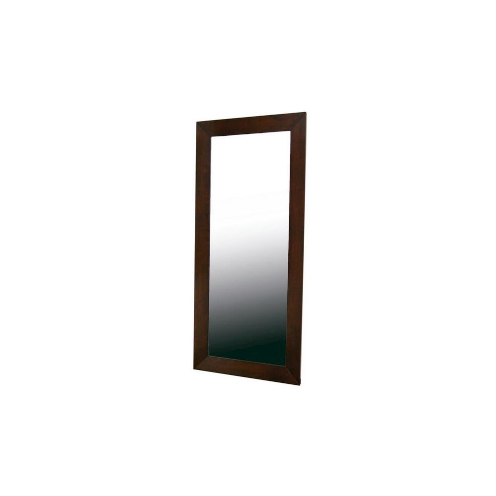 Baxton Studio Doniea Dark Brown Wood Frame Modern Mirror - Rectangle. Picture 1