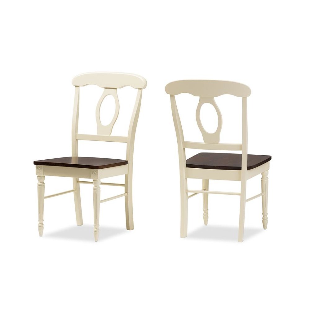 "Cherry" Brown Finishing Wood Dining Chair. Picture 1
