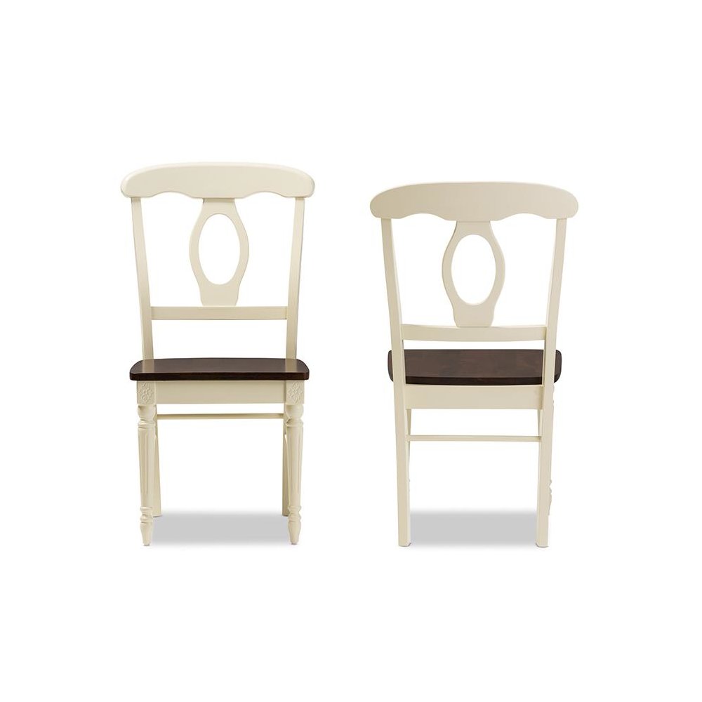 "Cherry" Brown Finishing Wood Dining Chair. Picture 2