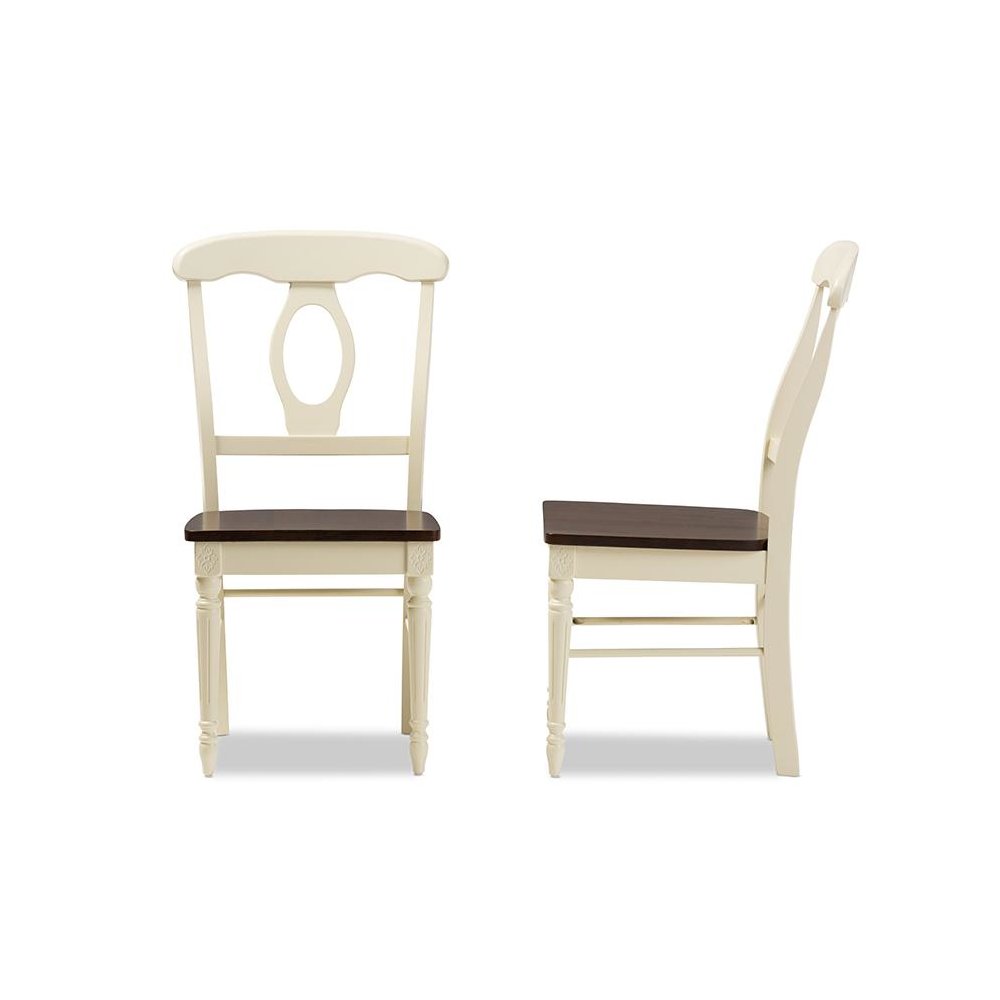 "Cherry" Brown Finishing Wood Dining Chair. Picture 3