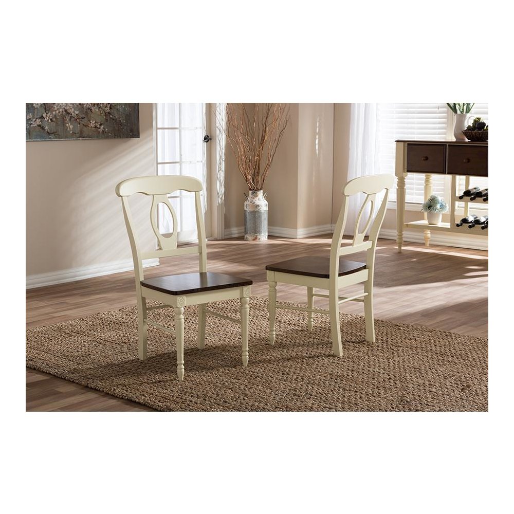"Cherry" Brown Finishing Wood Dining Chair. Picture 4