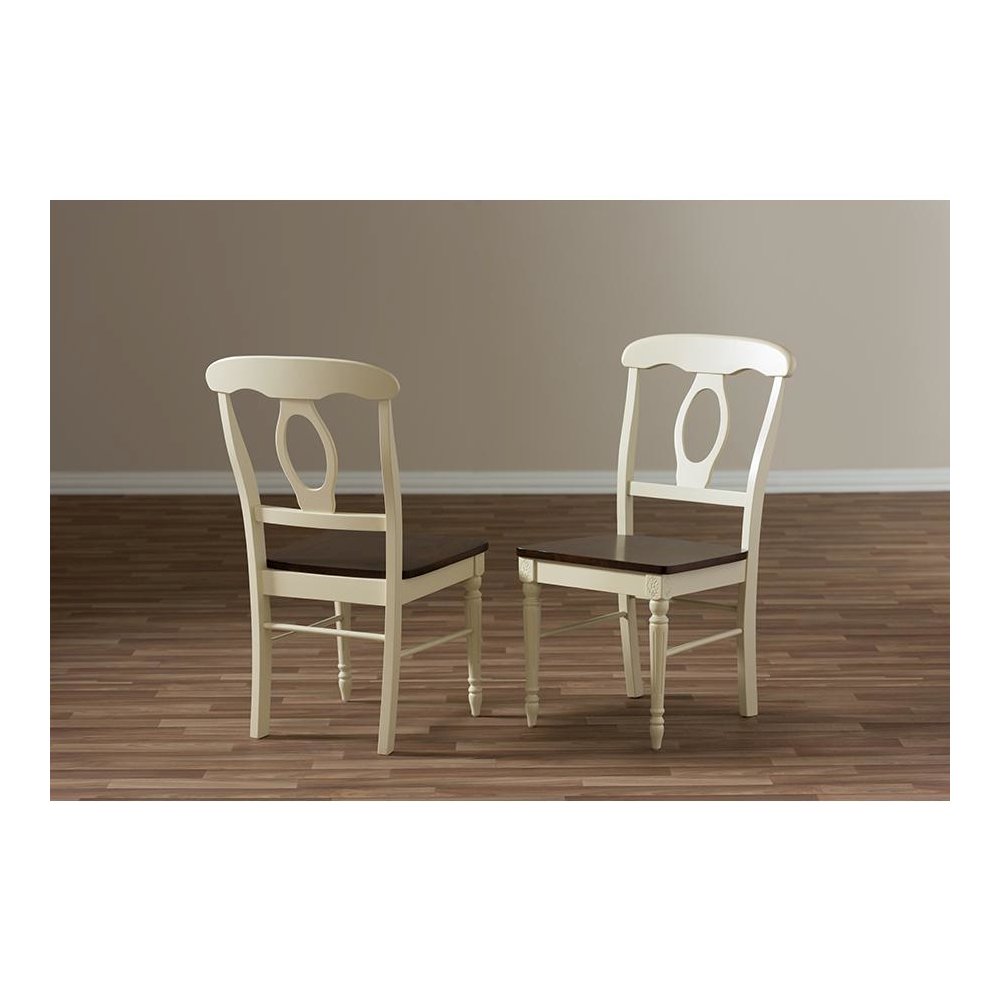 "Cherry" Brown Finishing Wood Dining Chair. Picture 5