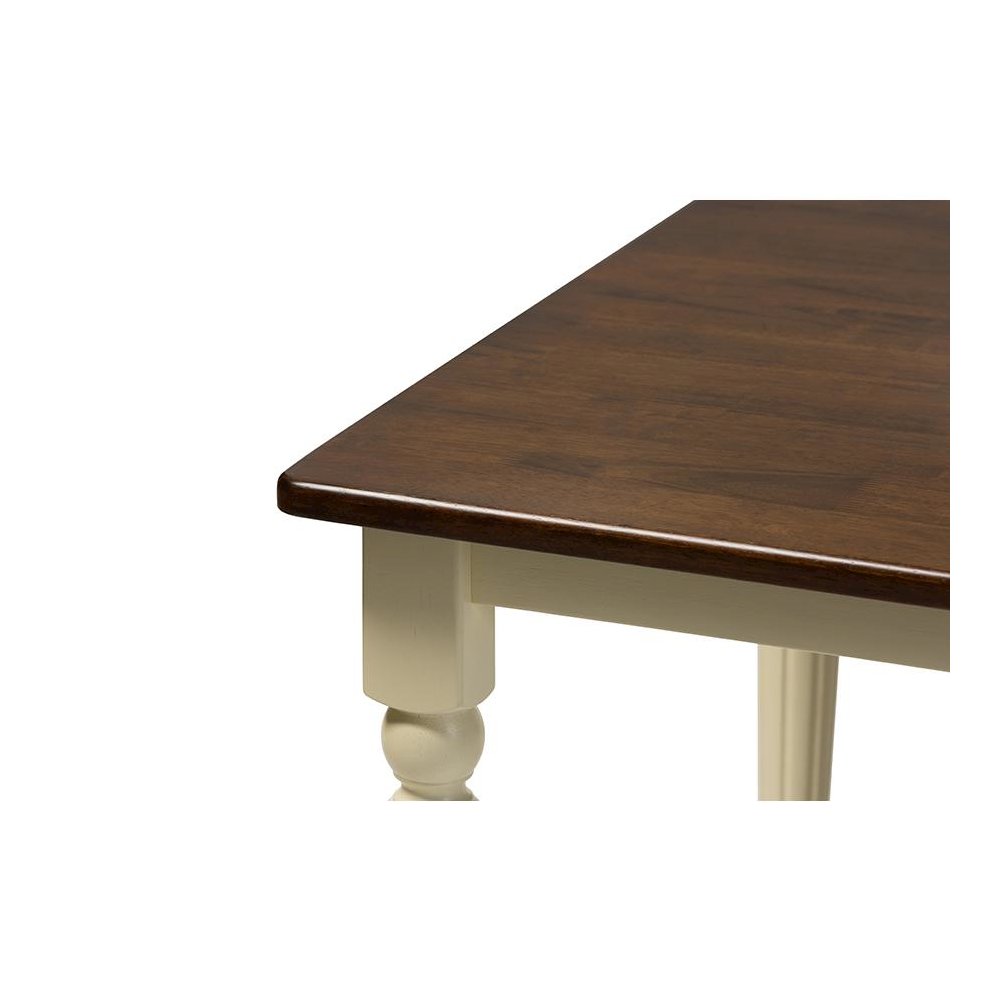 "Cherry" Brown Finishing Wood Dining Table. Picture 5