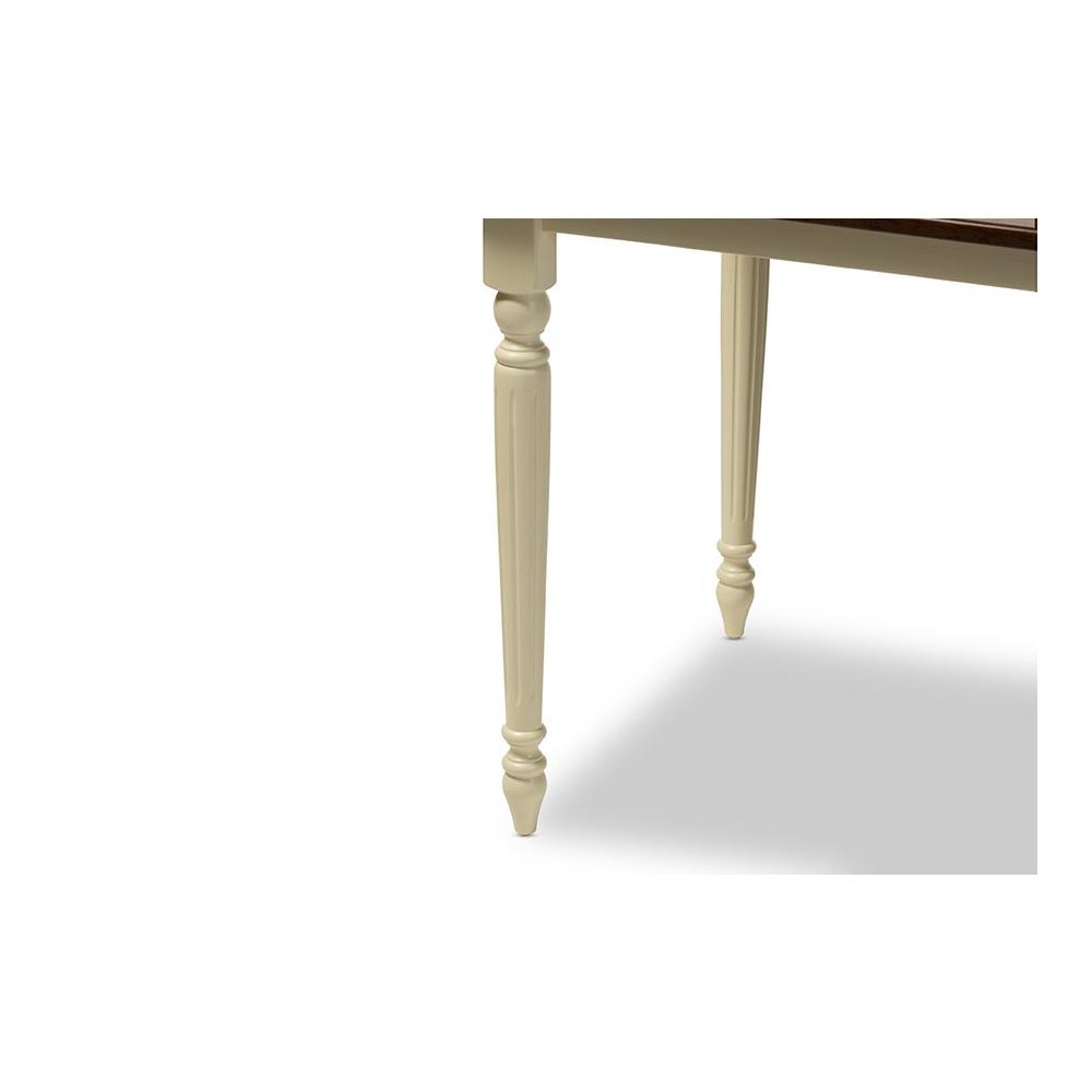"Cherry" Brown Finishing Wood Dining Table. Picture 6