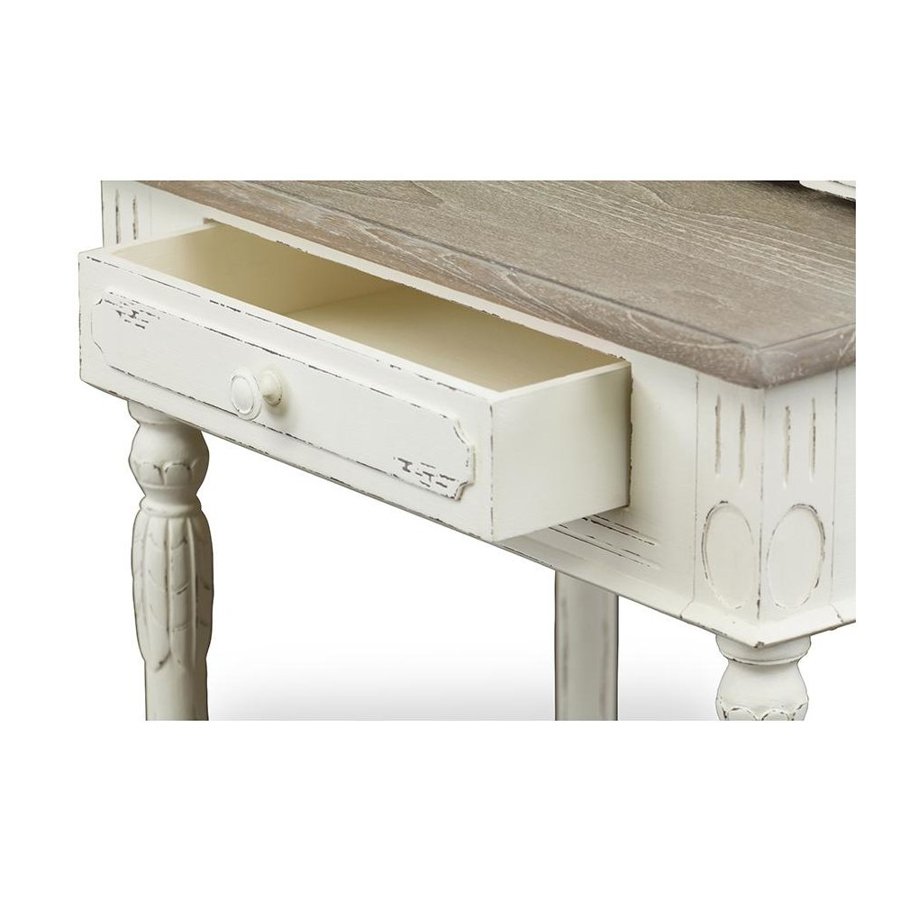 Baxton Studio Anjou Traditional French Accent Dressing Table with Mirror. Picture 3