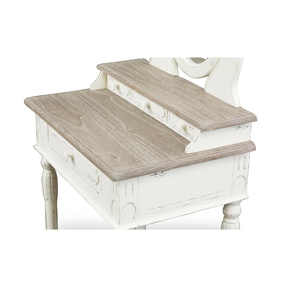 Baxton Studio Anjou Traditional French Accent Dressing Table with Mirror. Picture 5
