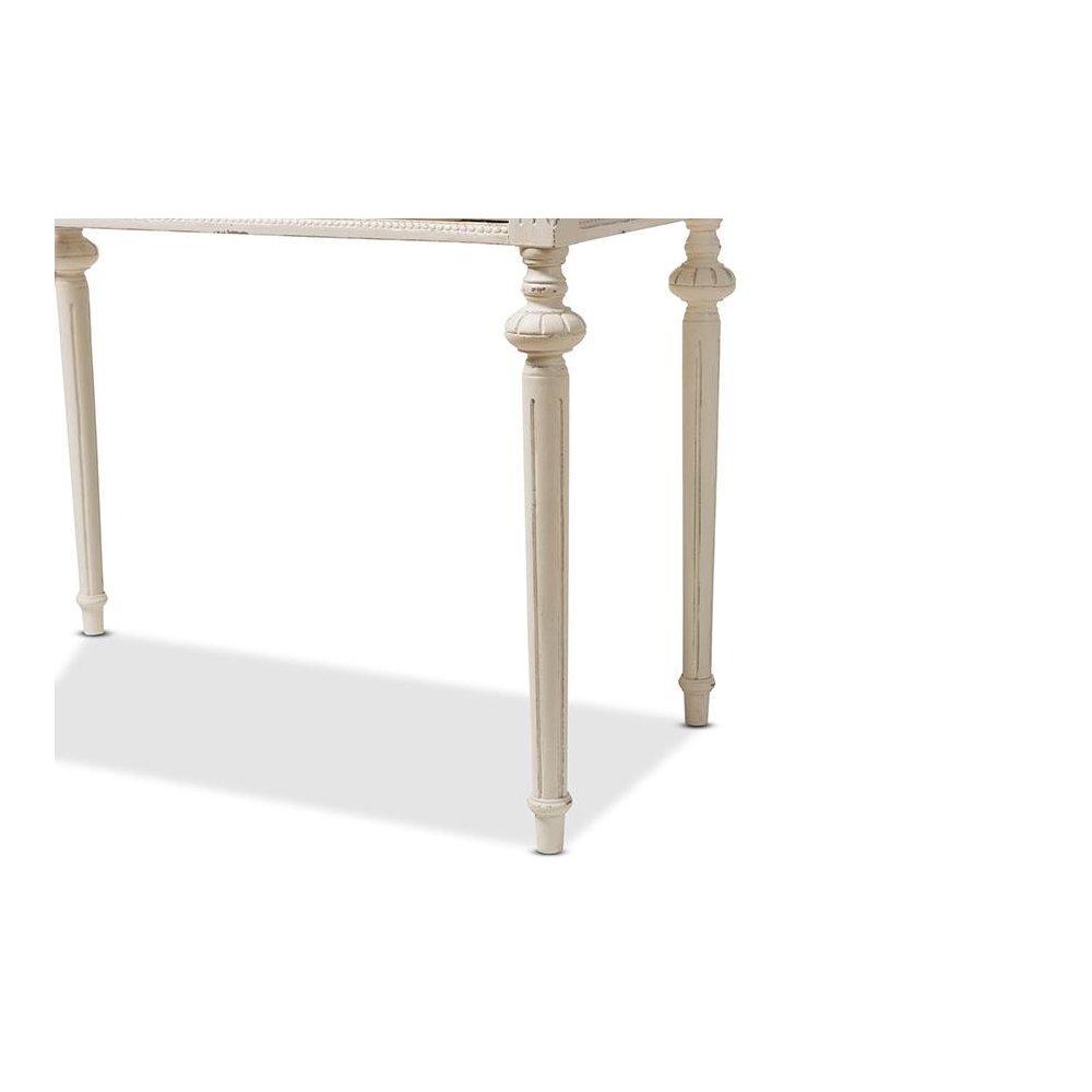 Marquetterie French Provincial Weathered Oak and Whitewash Writing Desk. Picture 6