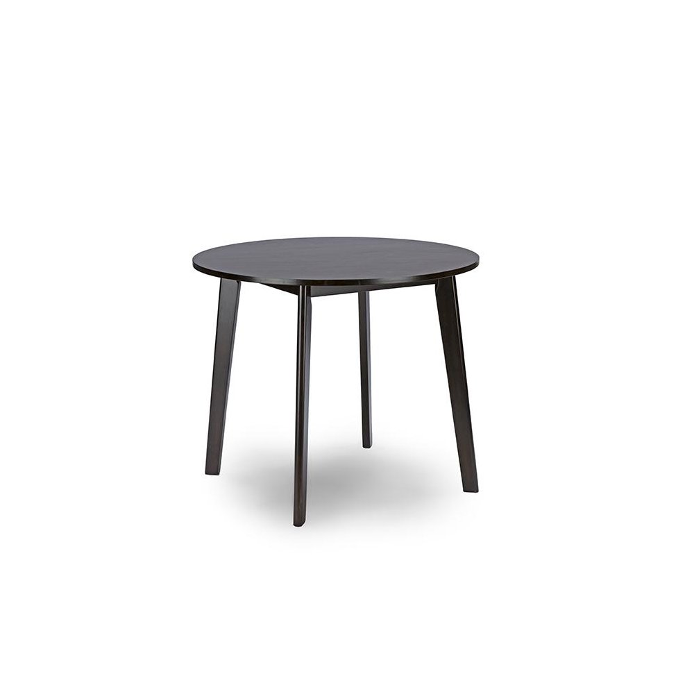 Baxton Studio Debbie Mid-Century Dark Brown Wood Round Dining Table. Picture 4