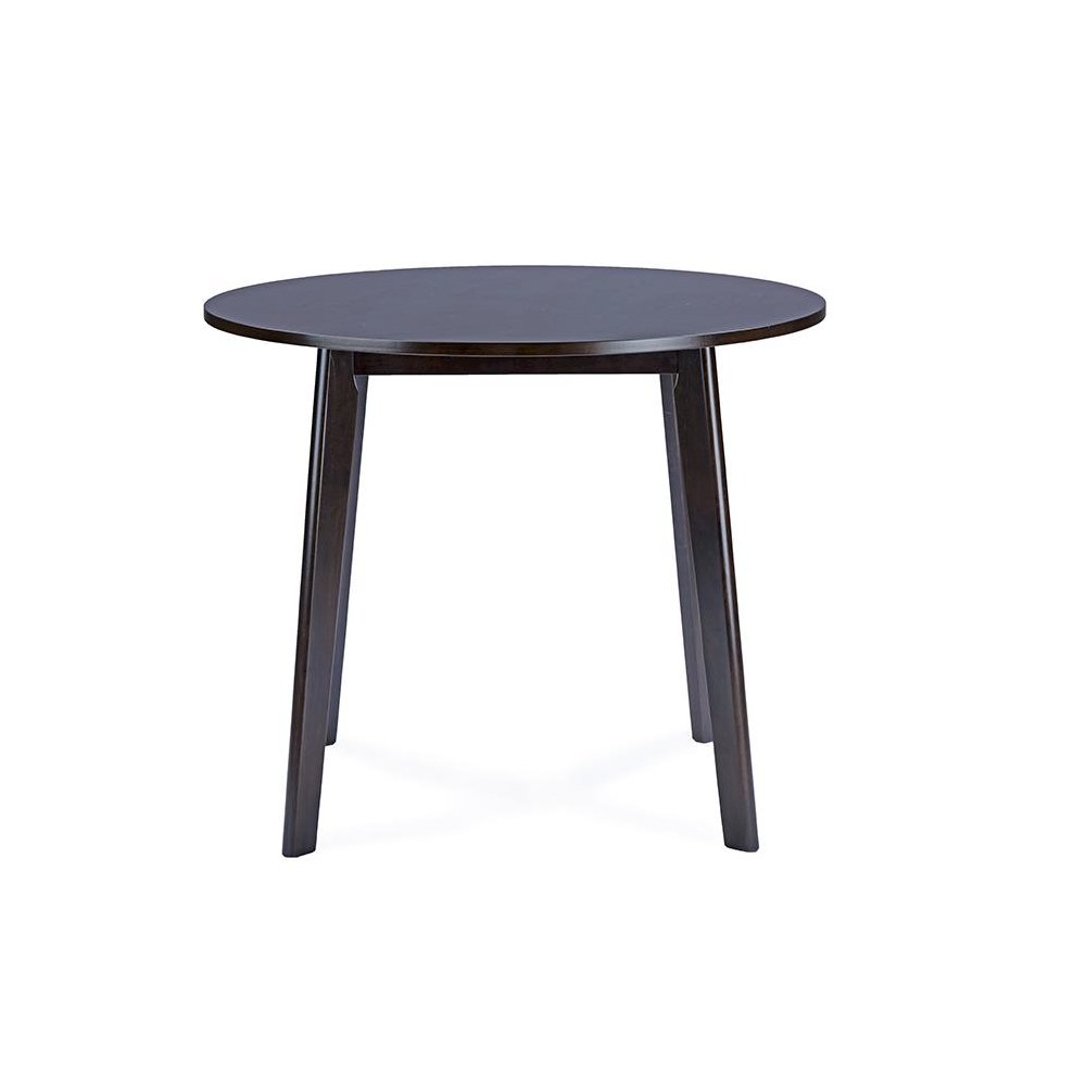 Baxton Studio Debbie Mid-Century Dark Brown Wood Round Dining Table. Picture 1