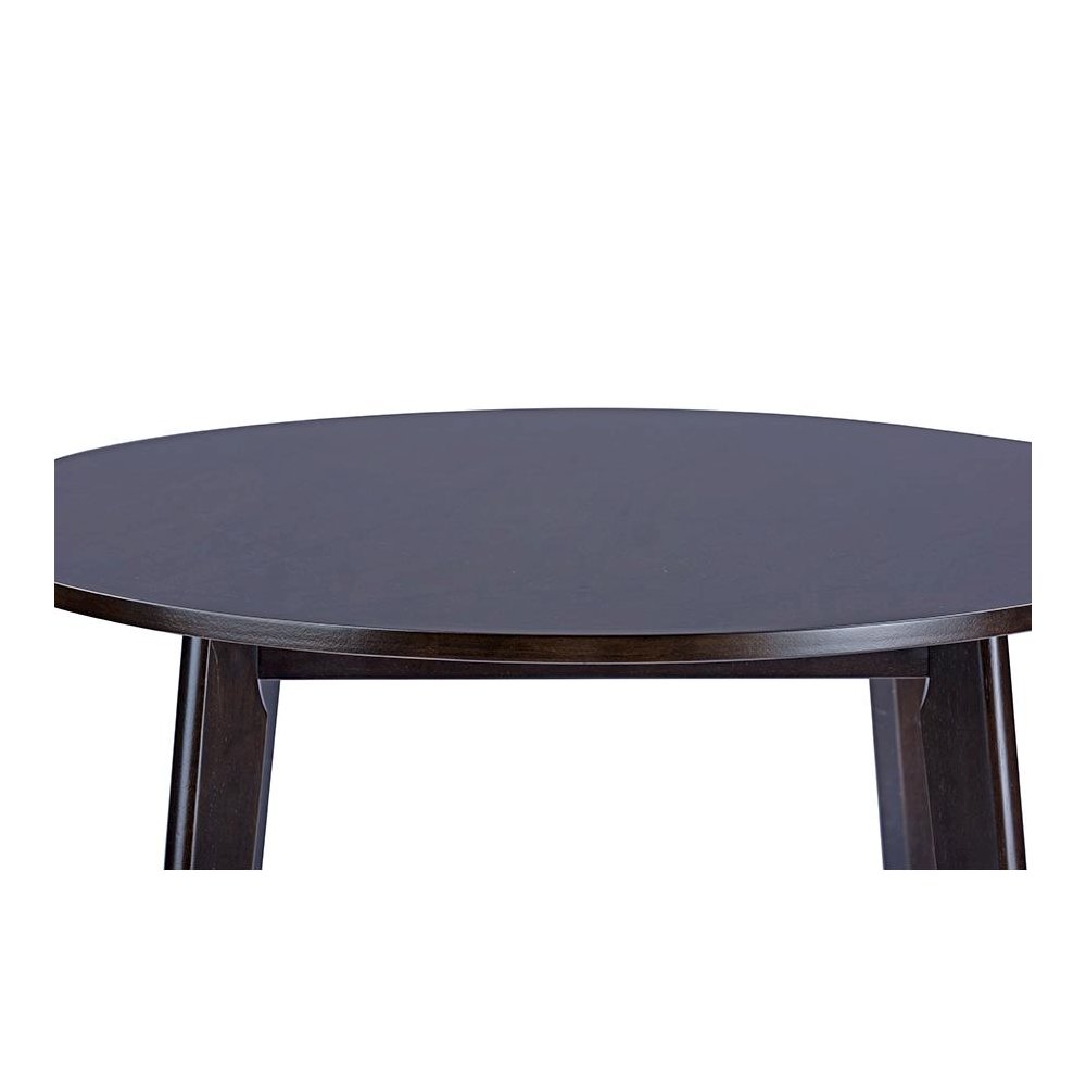 Baxton Studio Debbie Mid-Century Dark Brown Wood Round Dining Table. Picture 2