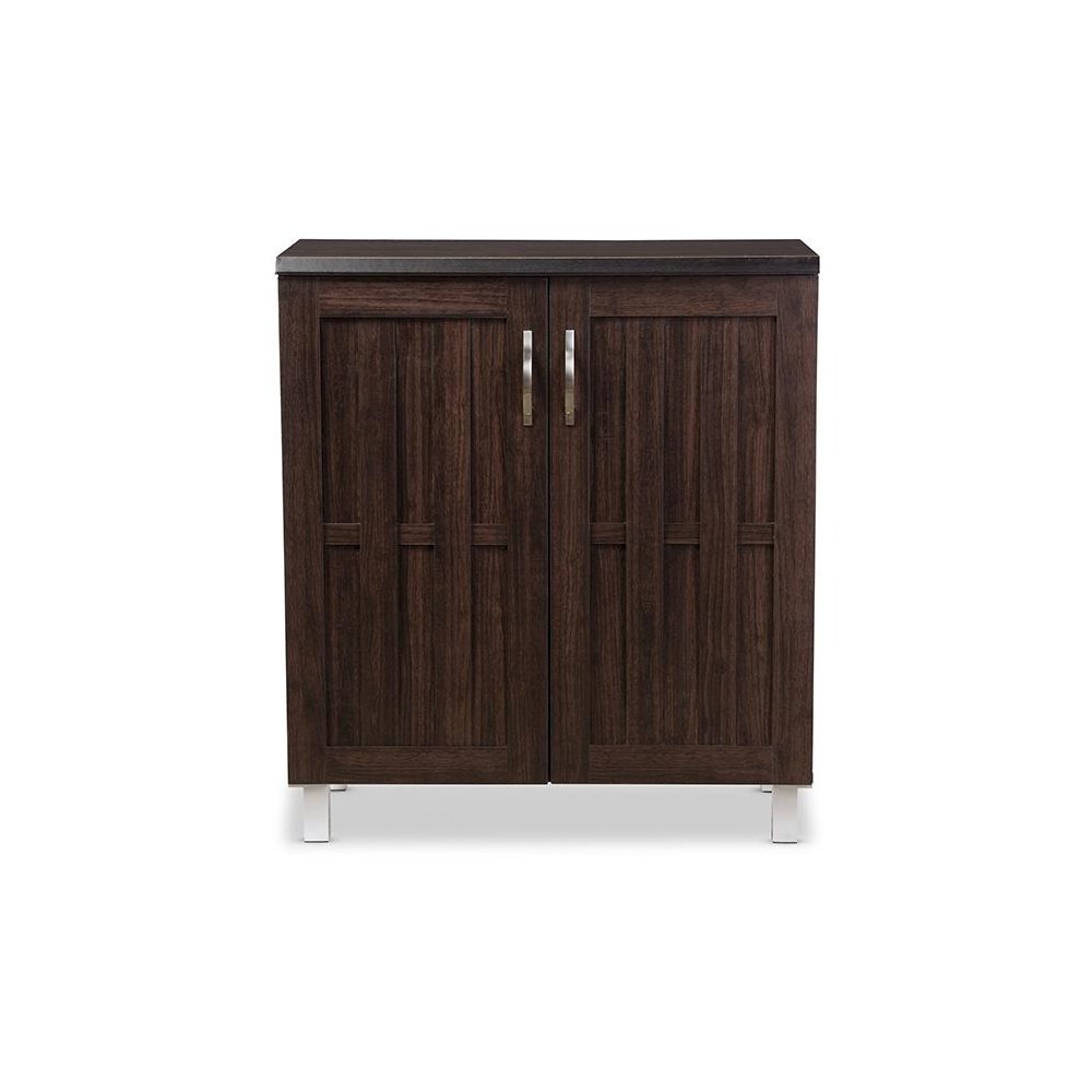 Baxton Studio Excel Modern and Contemporary Dark Brown Sideboard Storage Cabinet. Picture 5
