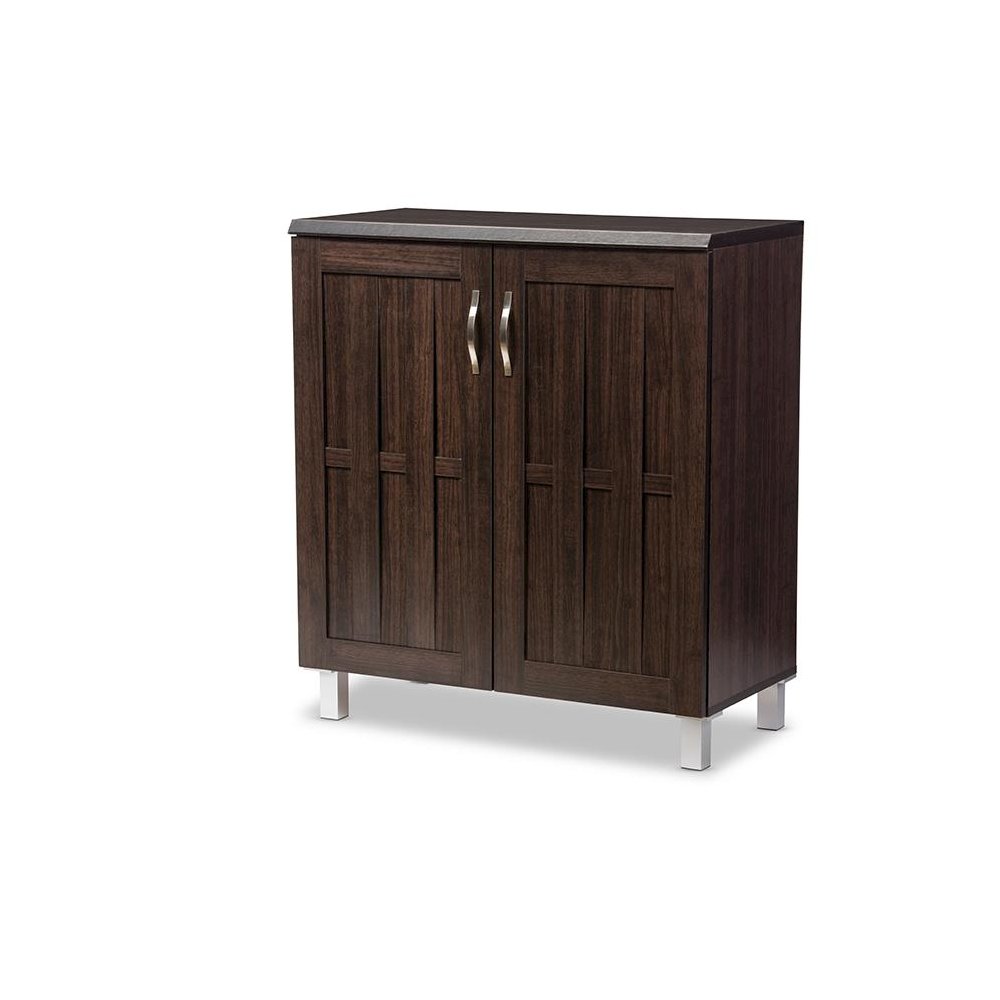 Baxton Studio Excel Modern and Contemporary Dark Brown Sideboard Storage Cabinet. Picture 1