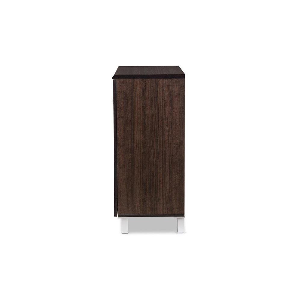 Baxton Studio Excel Modern and Contemporary Dark Brown Sideboard Storage Cabinet. Picture 2