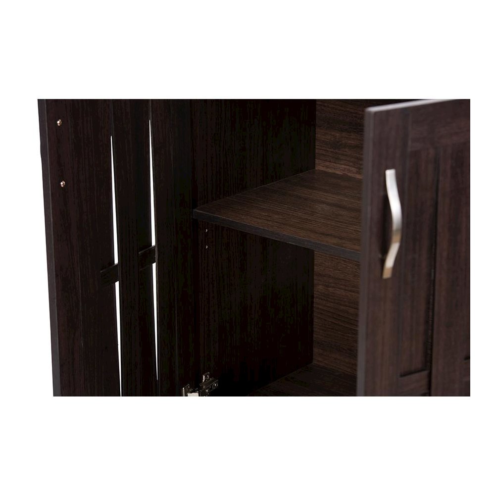 Baxton Studio Excel Modern and Contemporary Dark Brown Sideboard Storage Cabinet. Picture 3