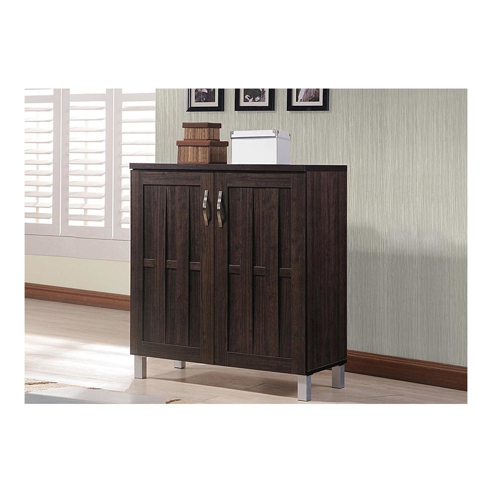 Baxton Studio Excel Modern and Contemporary Dark Brown Sideboard Storage Cabinet. Picture 4