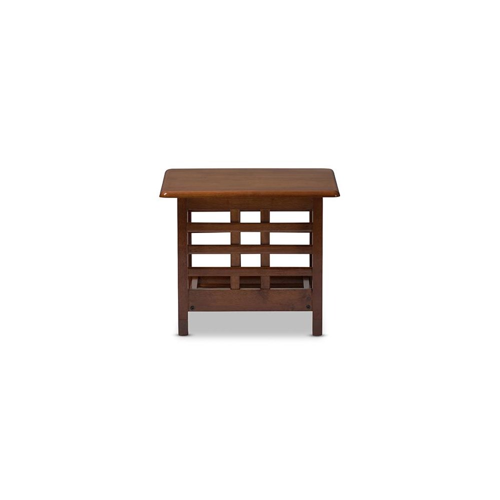 Cherry Finished Brown Wood Living Room Occasional End Table. Picture 3