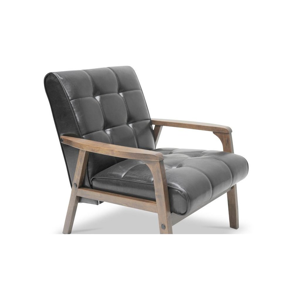 Baxton Studio Mid-Century Masterpieces Club Chair-Brown. Picture 3