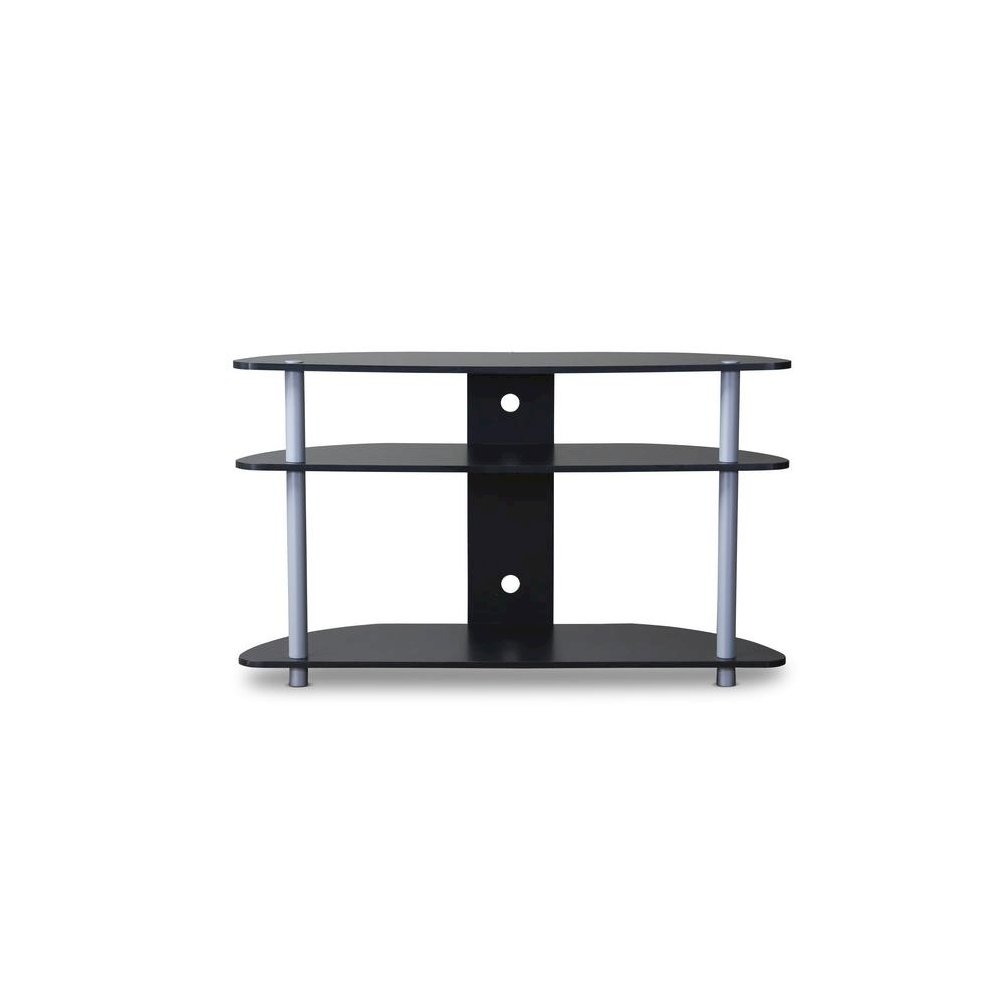 Baxton Studio Orbit Black and Silver TV Stand. Picture 1