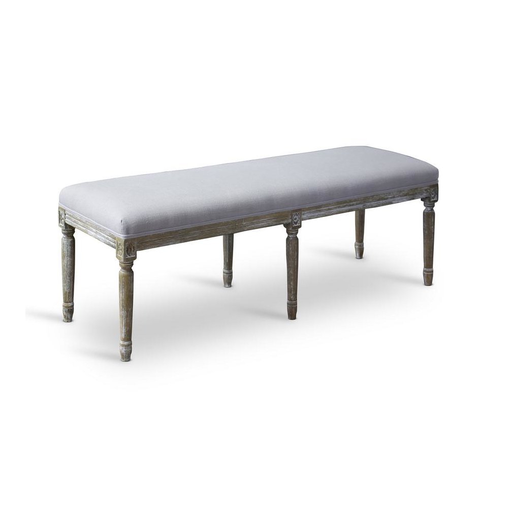 Baxton Studio Clairette Wood Traditional French Bench. Picture 1