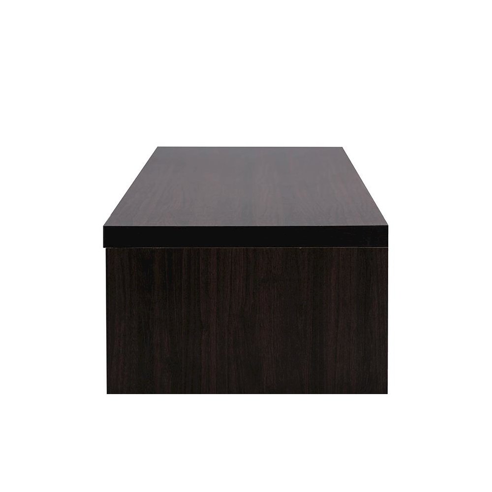 Beasley 70-Inch Dark Brown TV Cabinet with 2 Sliding Doors and Drawer. Picture 4