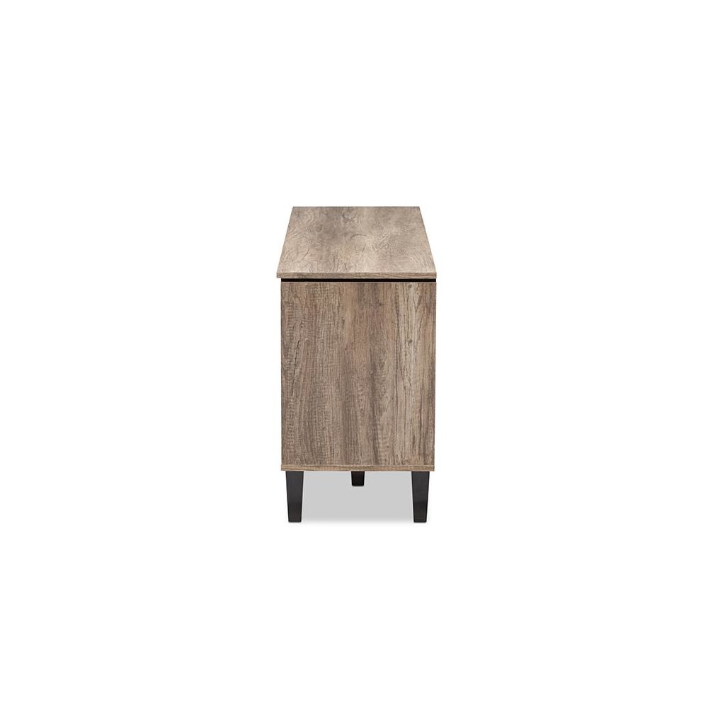 Baxton Studio Cardiff Modern and Contemporary Light Brown Wood 55-Inch TV Stand. Picture 4