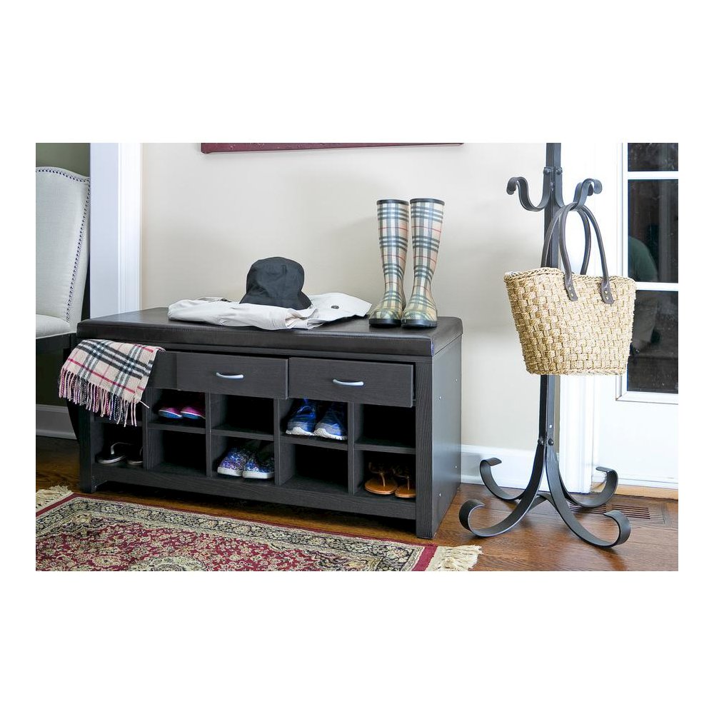 Baxton Studio Espresso Entryway Bench. Picture 2