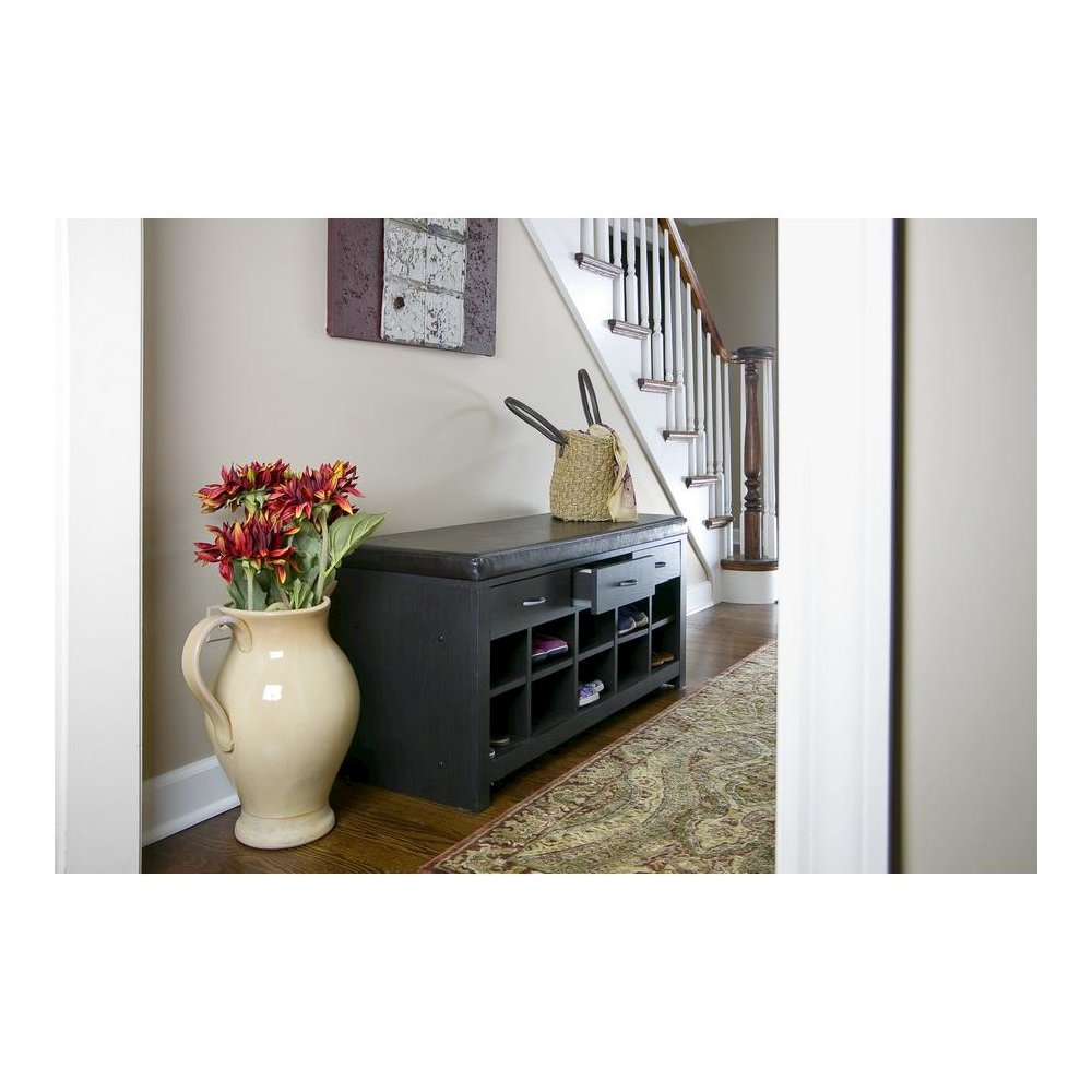 Baxton Studio Espresso Entryway Bench. Picture 1