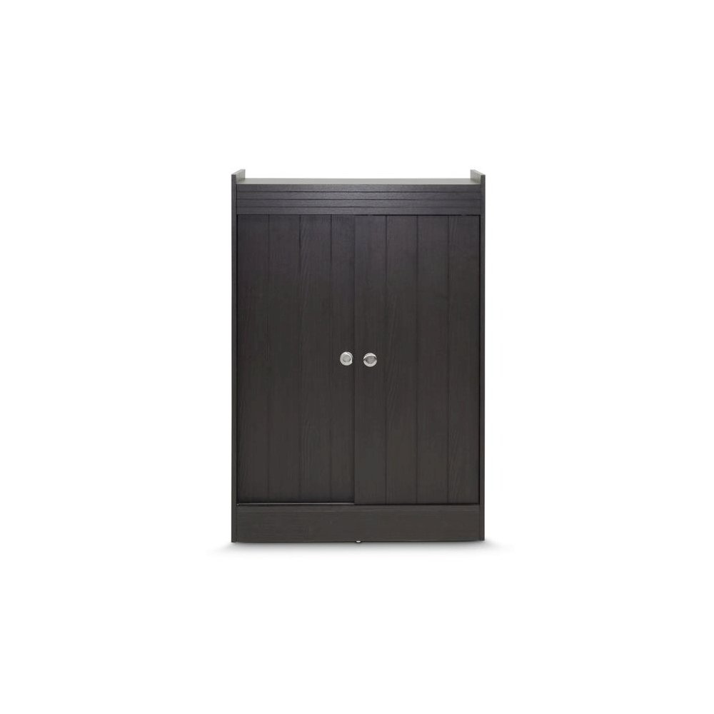 Baxton Studio Espresso Shoe-Rack Cabinet. Picture 1
