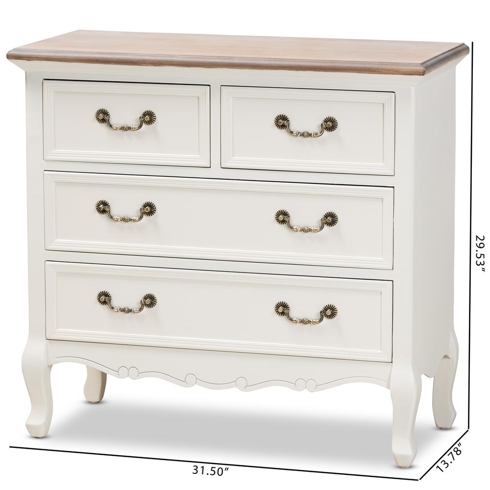 Oak Finished 4-Drawer Accent Storage Cabinet. Picture 8