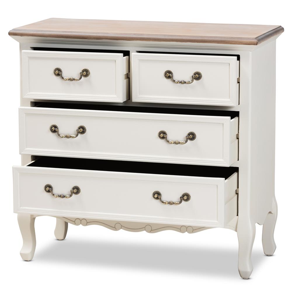 Oak Finished 4-Drawer Accent Storage Cabinet. Picture 5