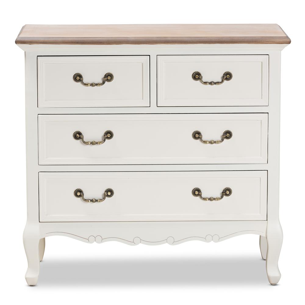 Oak Finished 4-Drawer Accent Storage Cabinet. Picture 2
