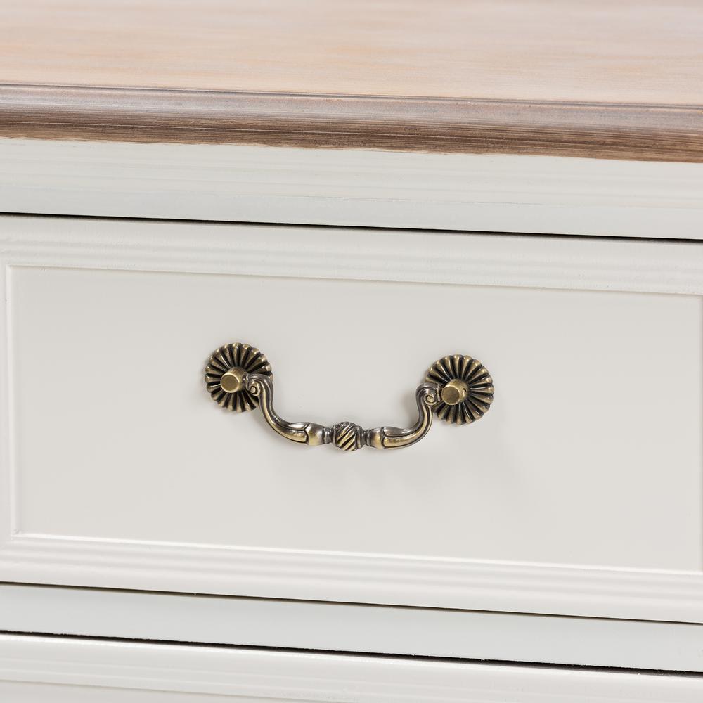 Oak Finished 4-Drawer Accent Storage Cabinet. Picture 6